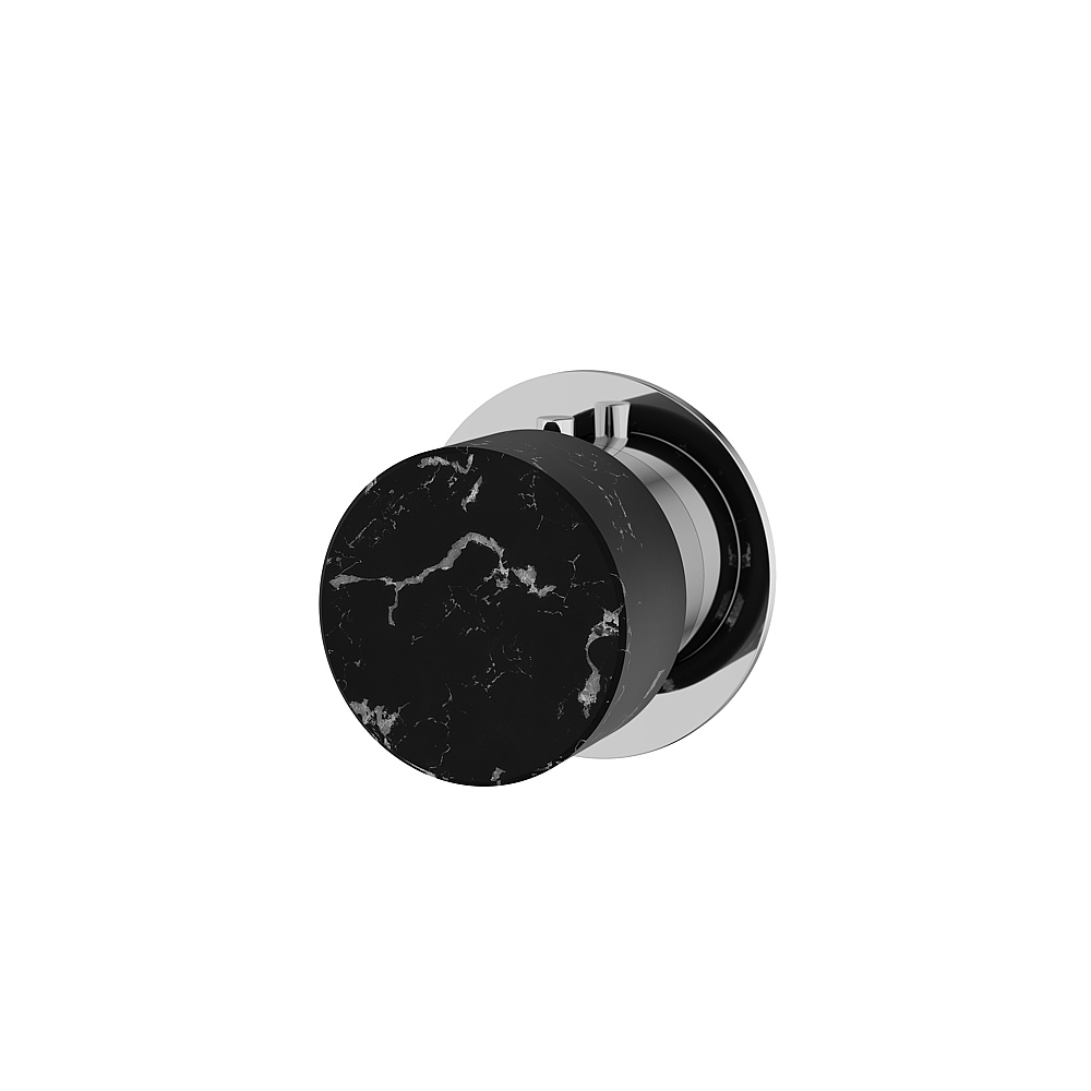 Aquabrass ABSTRM92NMPC Marmo Trim 2-Way for 61934 Valve - Black Marquina Polished Chrome