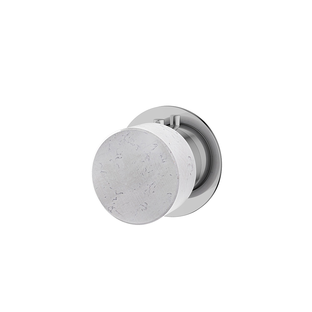 Aquabrass ABSTRM93BCPC Marmo Trim 3-Way Shared for 61934 Valve - White Carrara Polished Chrome
