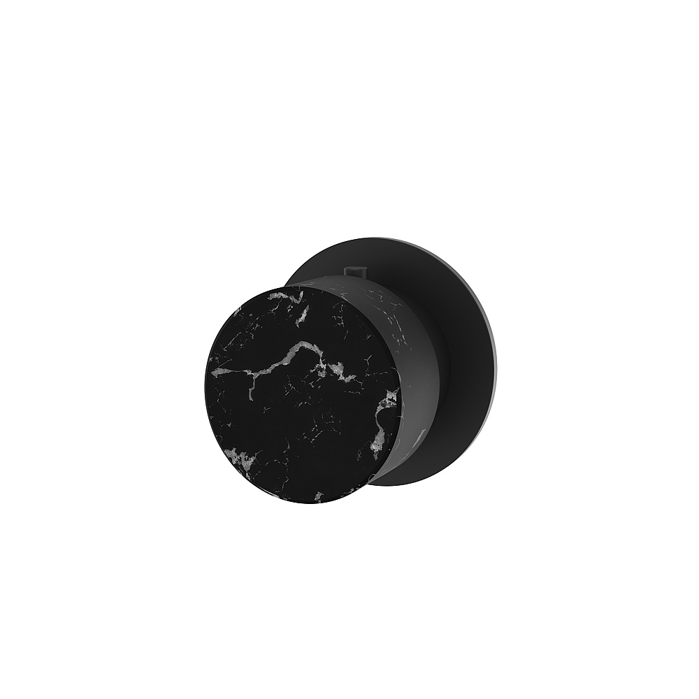 Aquabrass ABSTRM93NMBK Marmo Trim 3-Way Shared for 61934 Valve - Black Marquina Black