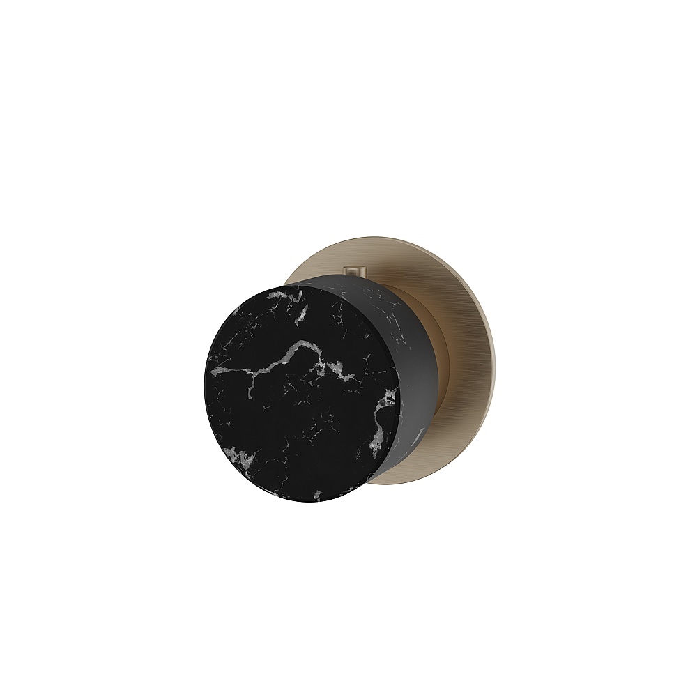 Aquabrass ABSTRM93NMBN Marmo Trim 3-Way Shared for 61934 Valve - Black Marquina Brushed Nickel