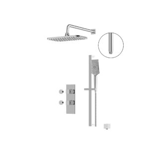 Aquabrass ABSZMIAMIBOX01GPC Miamibox 01 Shower Faucet 2-Way Non Shared - Polished Chrome