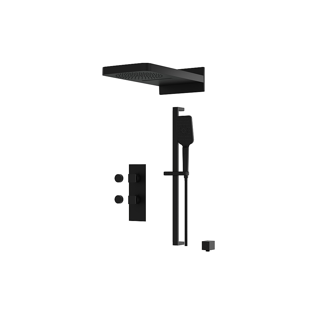 Aquabrass ABSZMIAMIBOX04EBK Miamibox 04 Shower Faucet 3-Way Shared - Electro Black