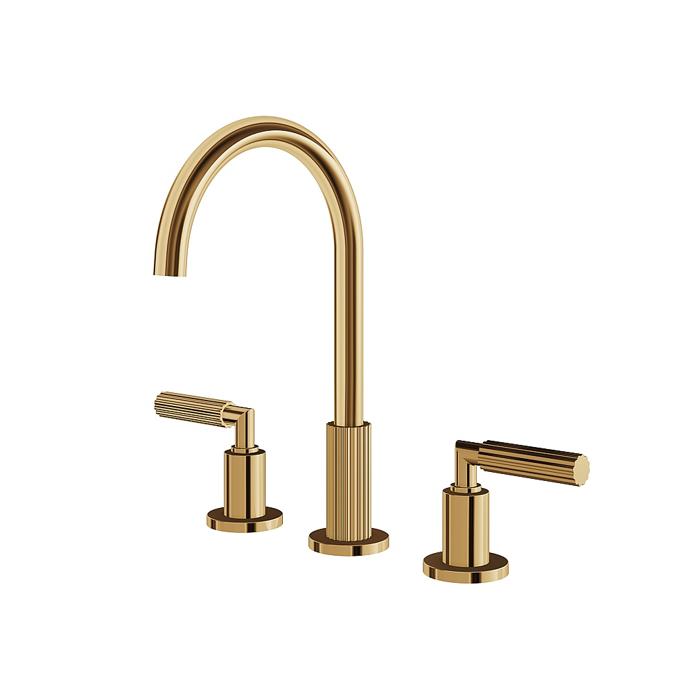 Aquabrass ABFB49016PGD Montebello Widespread Lavatory Faucet - Polished Gold