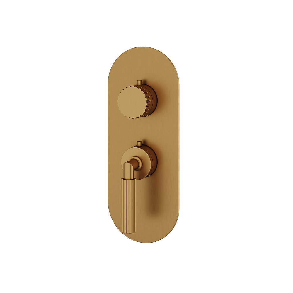Aquabrass ABSTR3149BGD Montebello Trim Set for T12001 Valve - Brushed Gold