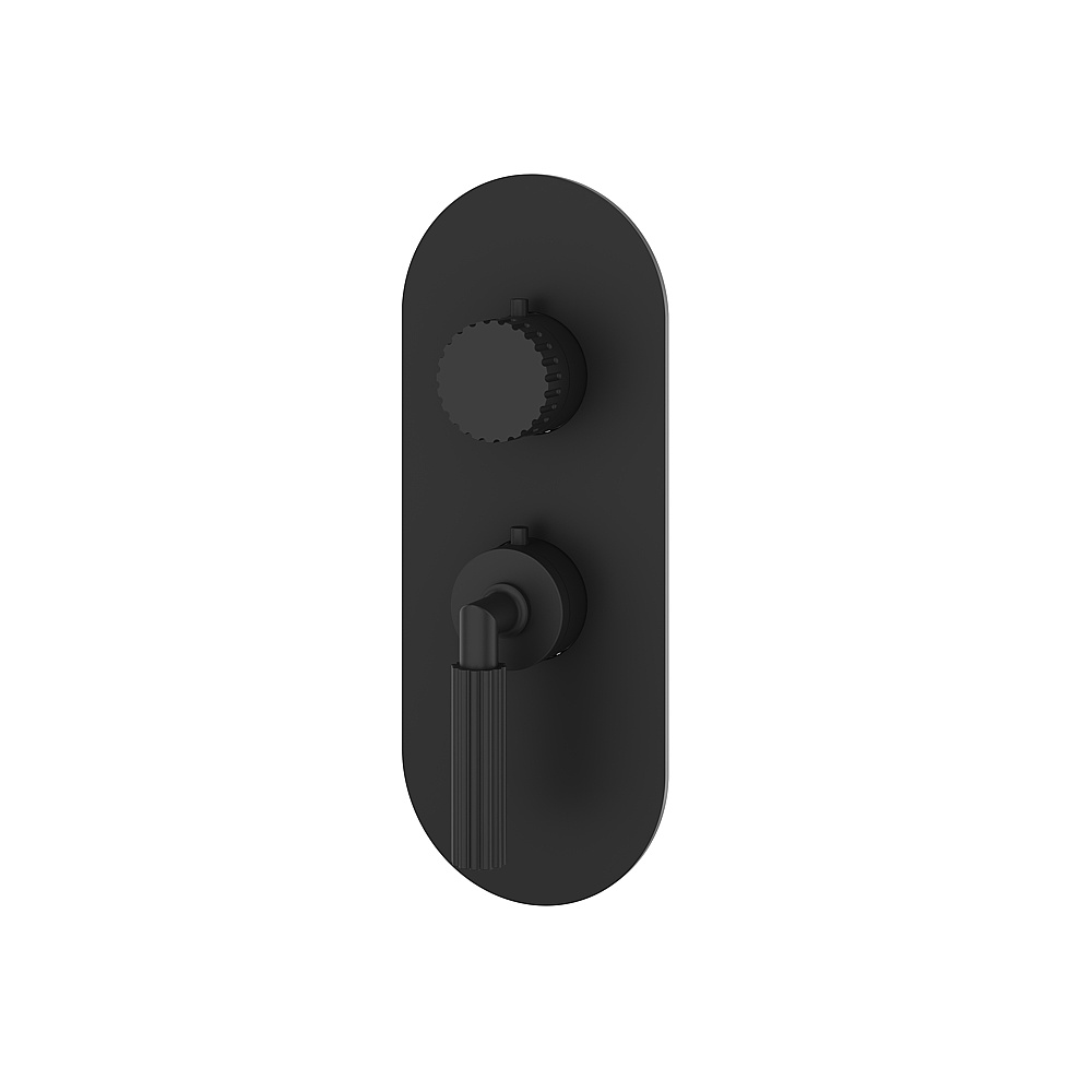 Aquabrass ABSTR3149BK Montebello Trim Set for T12001 Valve - Black