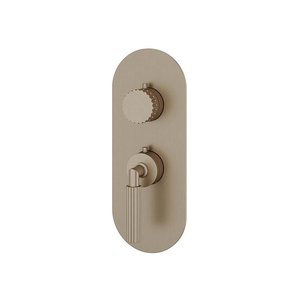 Aquabrass ABSTR3149BN Montebello Trim Set for T12001 Valve - Brushed Nickel