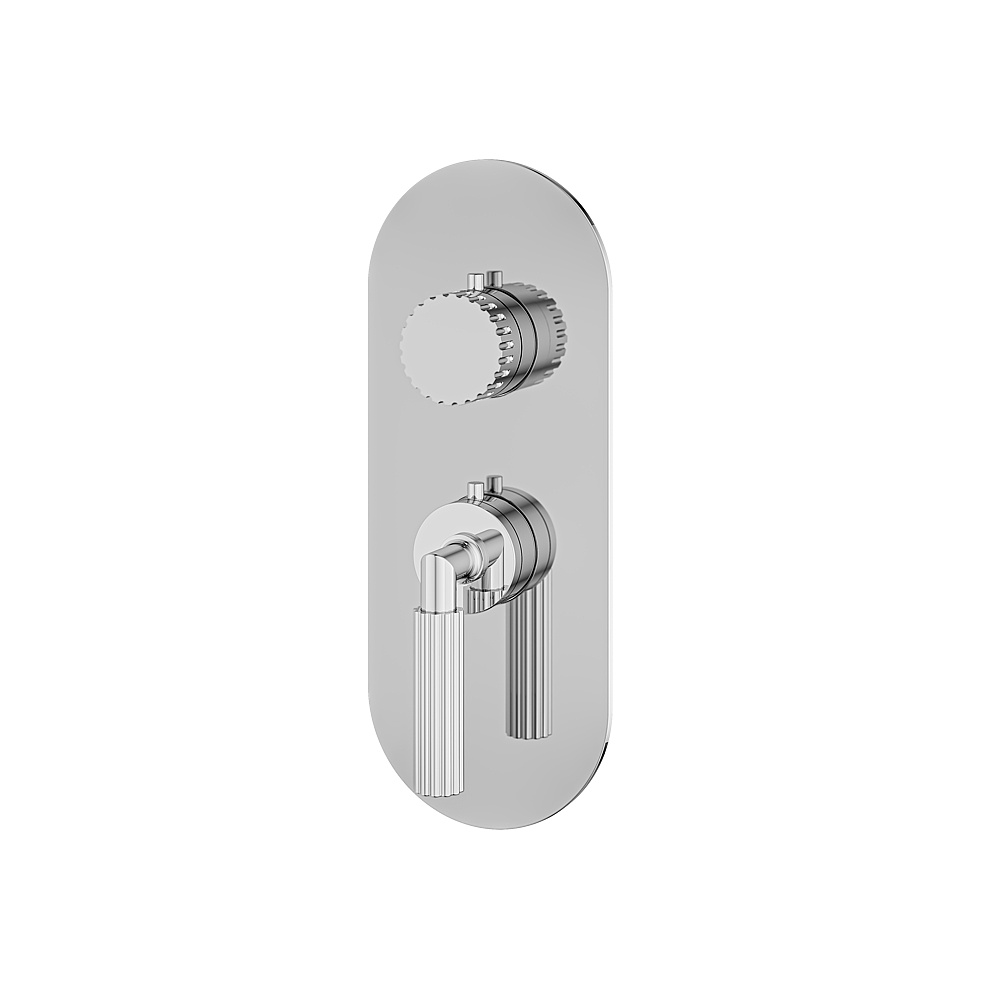 Aquabrass ABSTR3149PC Montebello Trim Set for T12001 Valve - Polished Chrome