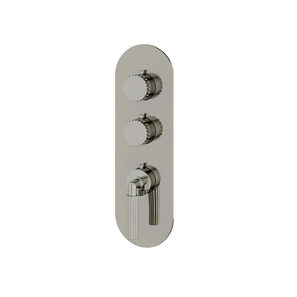 Aquabrass ABSTR3249PN Montebello Trim Set for T12002 Valve - Polished Nickel