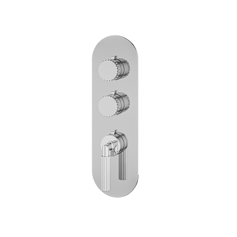 Aquabrass ABSTR3249PC Montebello Trim Set for T12002 Valve - Polished Chrome
