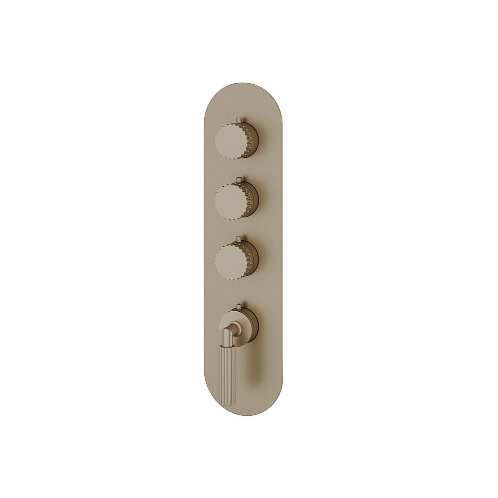 Aquabrass ABSTR3349BN Montebello Trim Set for T12003 Valve - Brushed Nickel