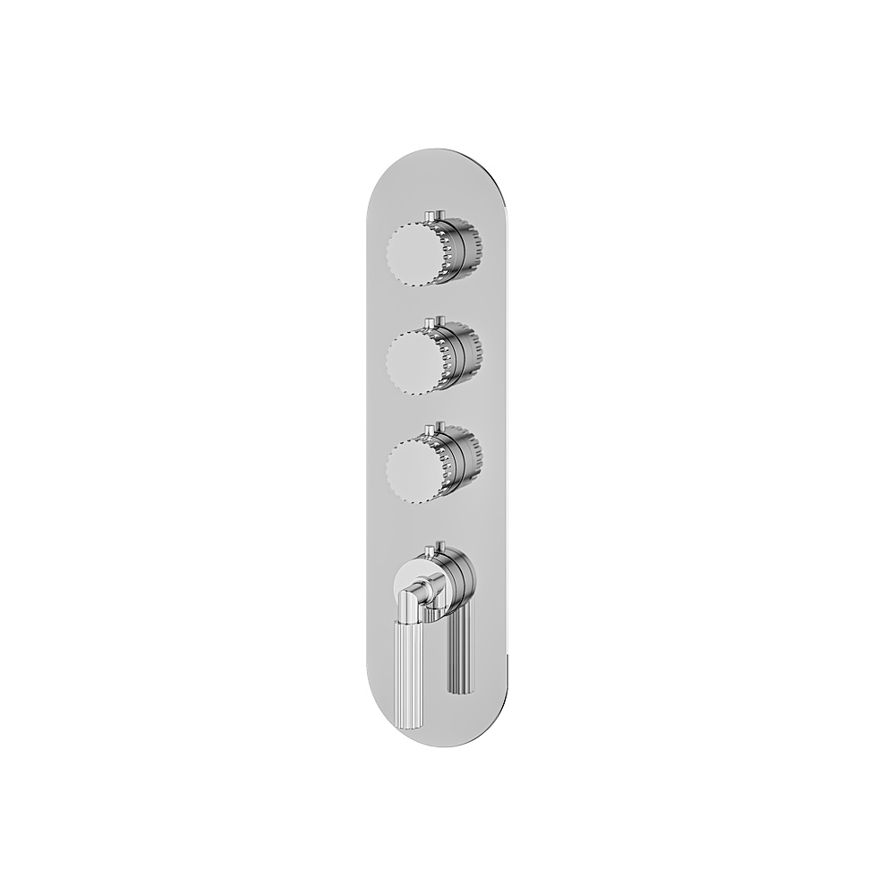 Aquabrass ABSTR3349PC Montebello Trim Set for T12003 Valve - Polished Chrome