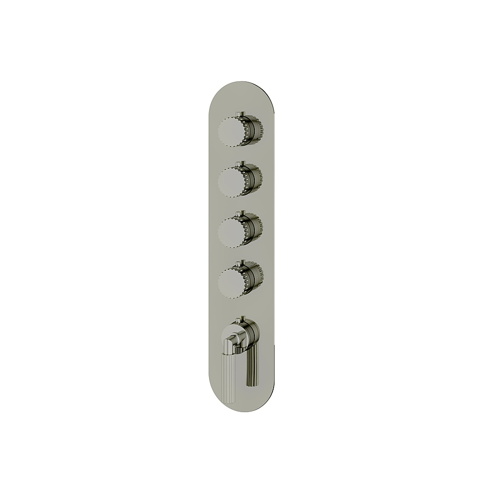 Aquabrass ABSTR3449PN Montebello Trim Set for T12004 Valve - Polished Nickel
