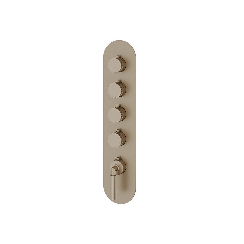 Aquabrass ABSTR3449BN Montebello Trim Set for T12004 Valve - Brushed Nickel