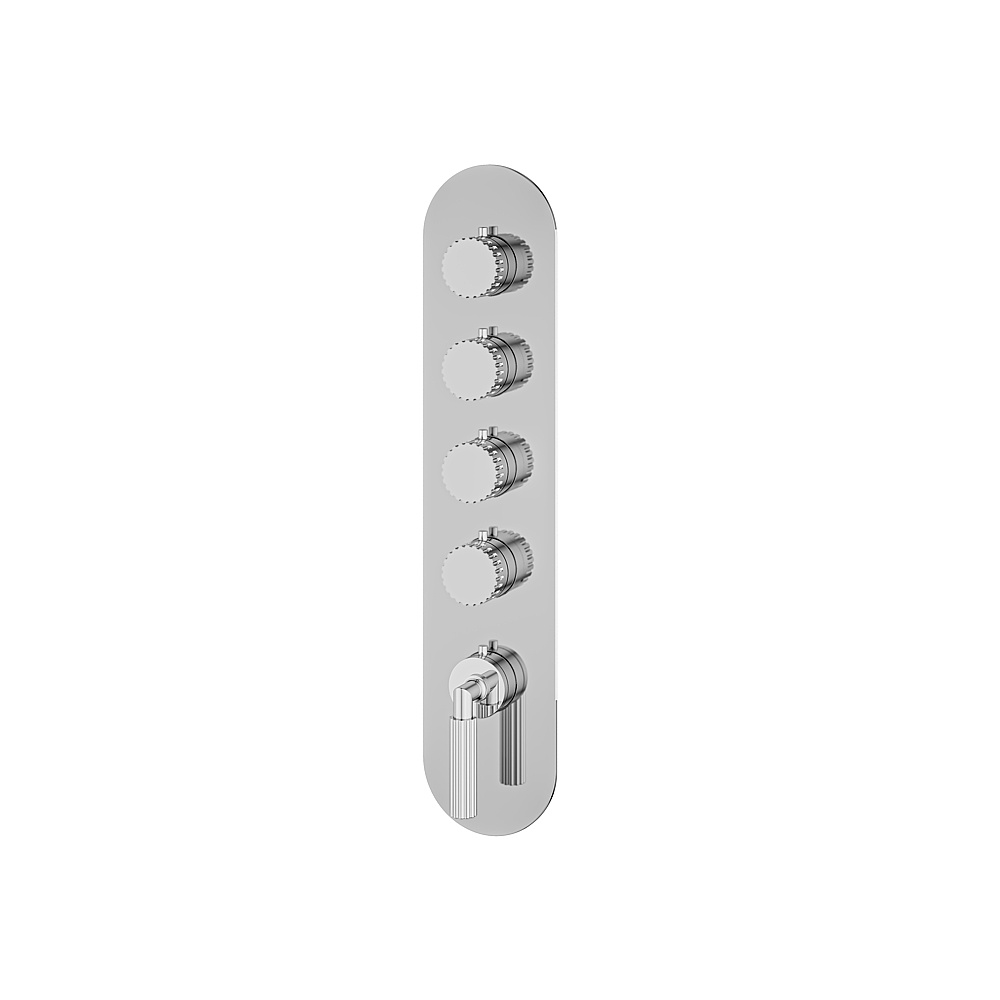 Aquabrass ABSTR3449PC Montebello Trim Set for T12004 Valve - Polished Chrome
