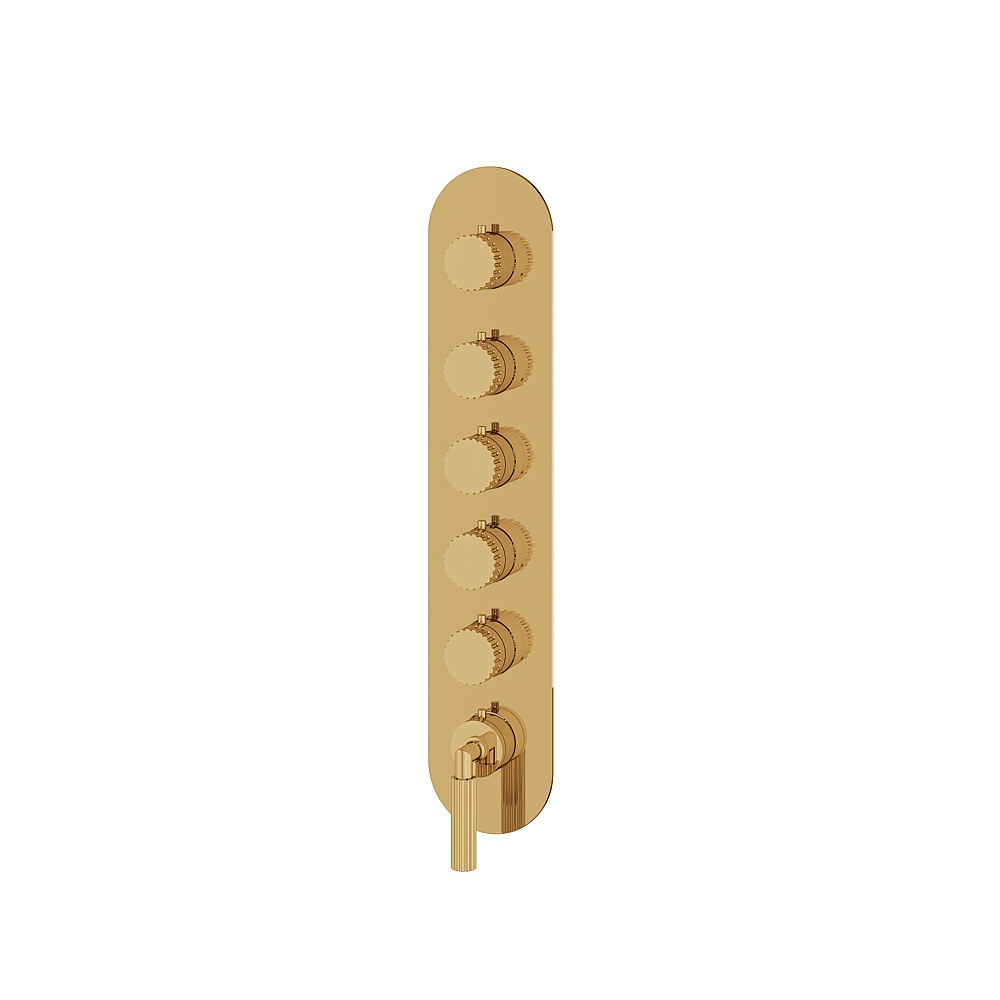 Aquabrass ABSTR3549PGD Montebello Trim Set for T12005 Valve - Polished Gold
