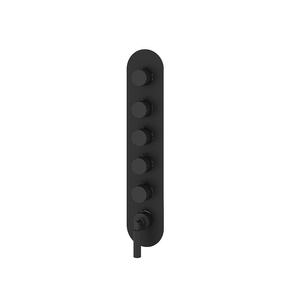 Aquabrass ABSTR3549BK Montebello Trim Set for T12005 Valve - Black