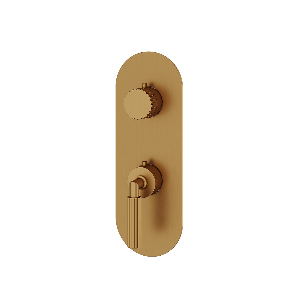 Aquabrass ABSTR9349BGD Montebello Trim Set 3-Way Non Shared for T12123 - Brushed Gold