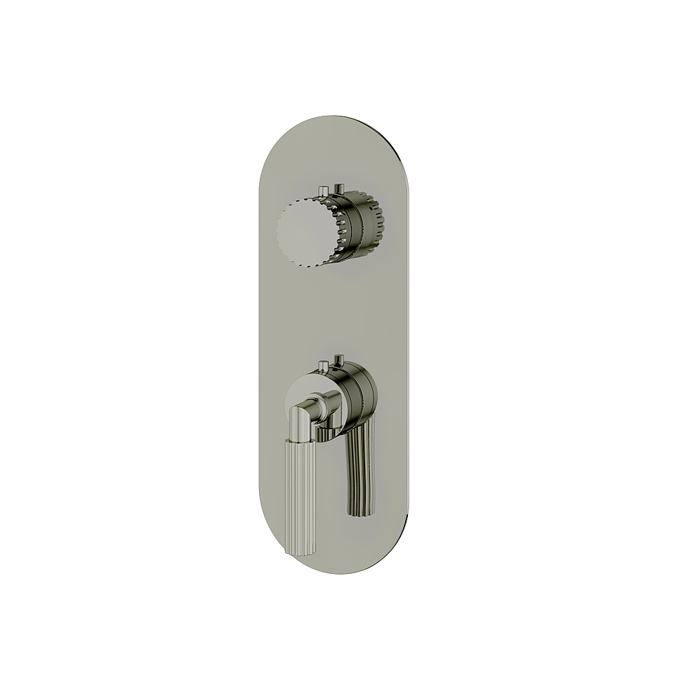Aquabrass ABSTR9349PN Montebello Trim Set 3-Way Non Shared for T12123 - Polished Nickel