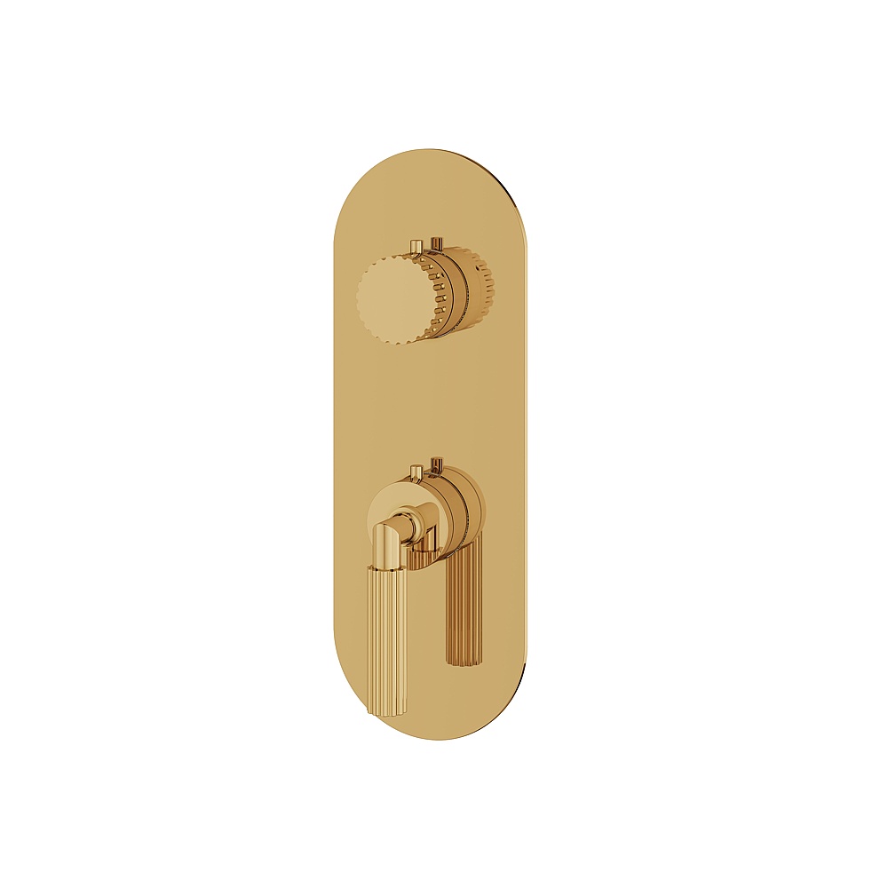 Aquabrass ABSTR8349PGD Montebello Trim Set 3-Way Shared for T12123 - Polished Gold