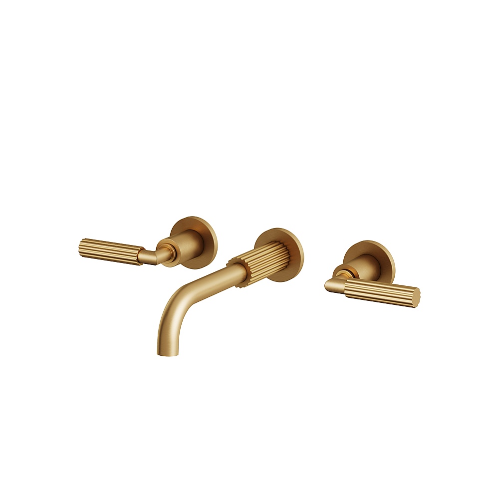 Aquabrass ABFC49029BGD Montebello Wall Lavatory Faucet Trim Only - Brushed Gold