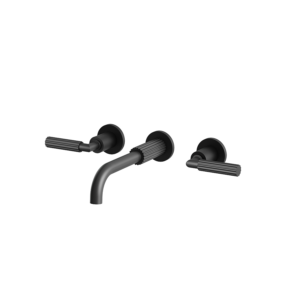 Aquabrass ABFC49029BK Montebello Wall Lavatory Faucet Trim Only - Black