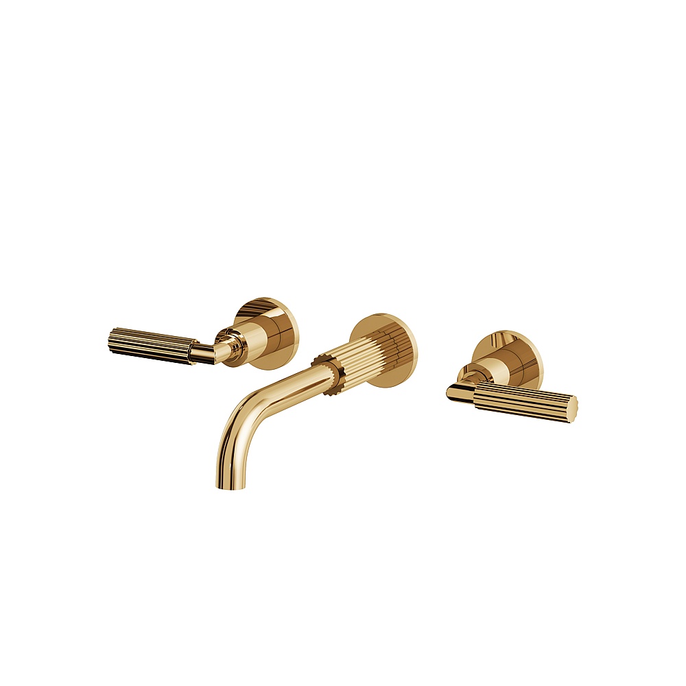 Aquabrass ABFC49029PGD Montebello Wall Lavatory Faucet Trim Only - Polished Gold