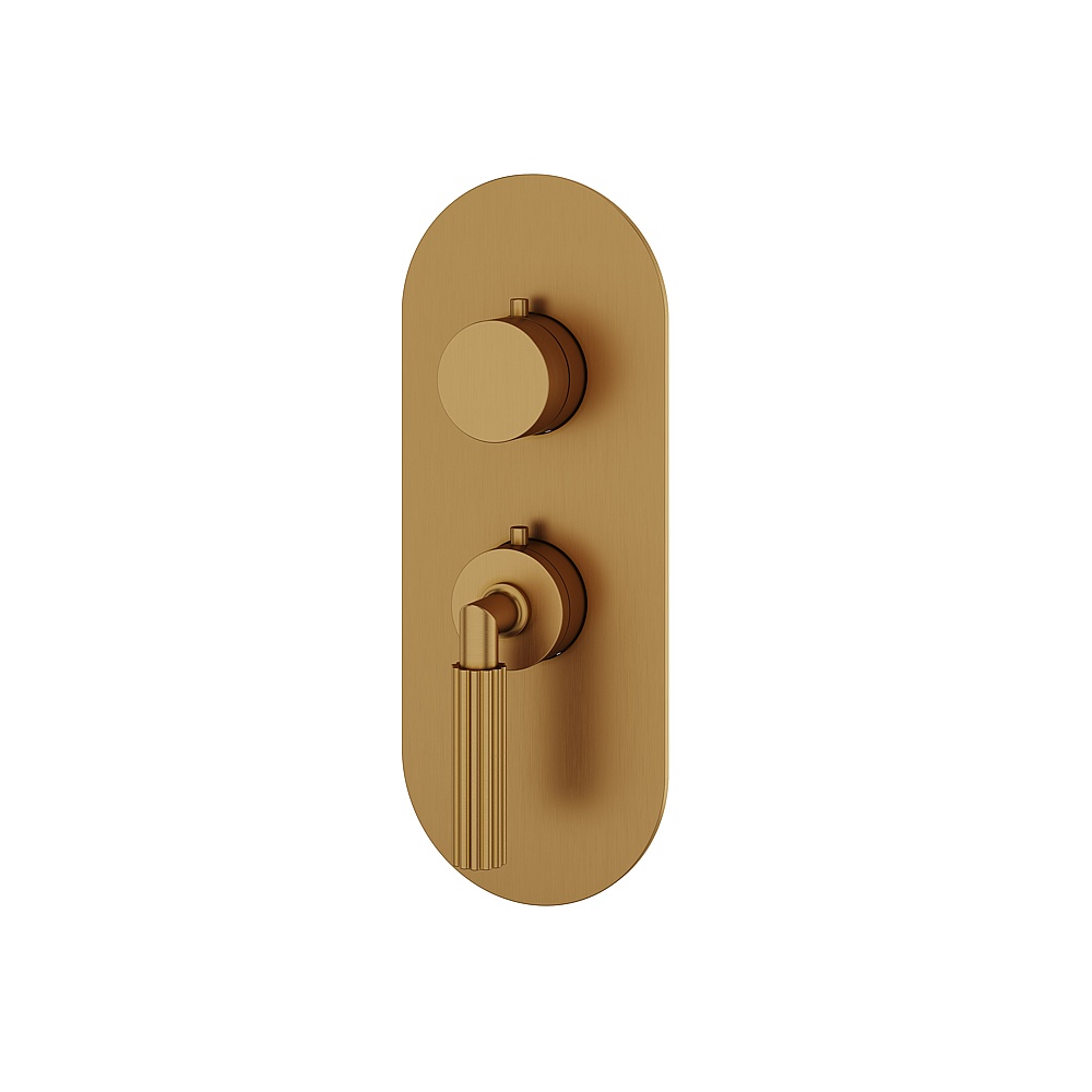 Aquabrass ABSTR3150BGD MonteCarlo Trim Set for T12001 Valve - Brushed Gold