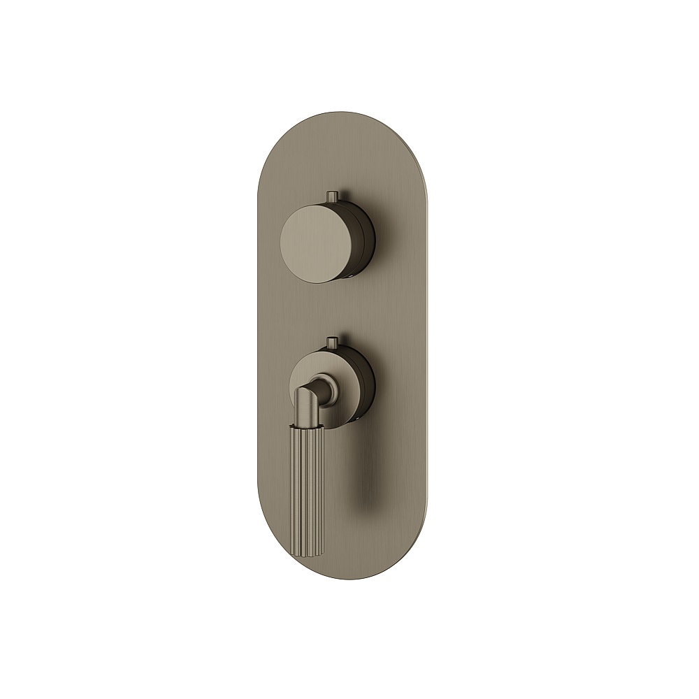 Aquabrass ABSTR3150BBC MonteCarlo Trim Set for T12001 Valve - Brushed Black Chrome