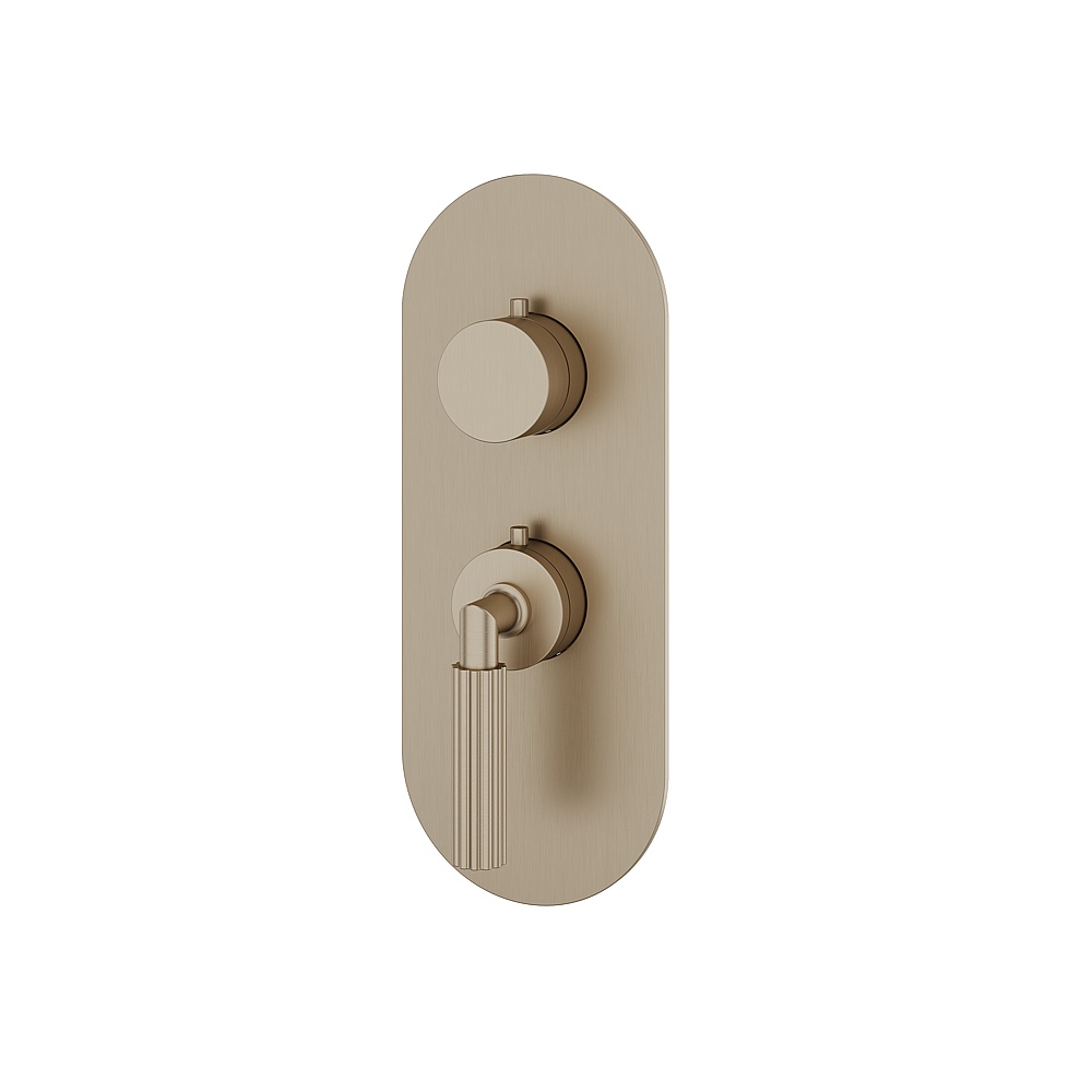Aquabrass ABSTR3150BN MonteCarlo Trim Set for T12001 Valve - Brushed Nickel