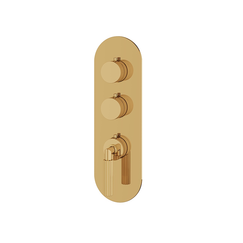 Aquabrass ABSTR3250PGD MonteCarlo Trim Set for T12002 Valve - Polished Gold