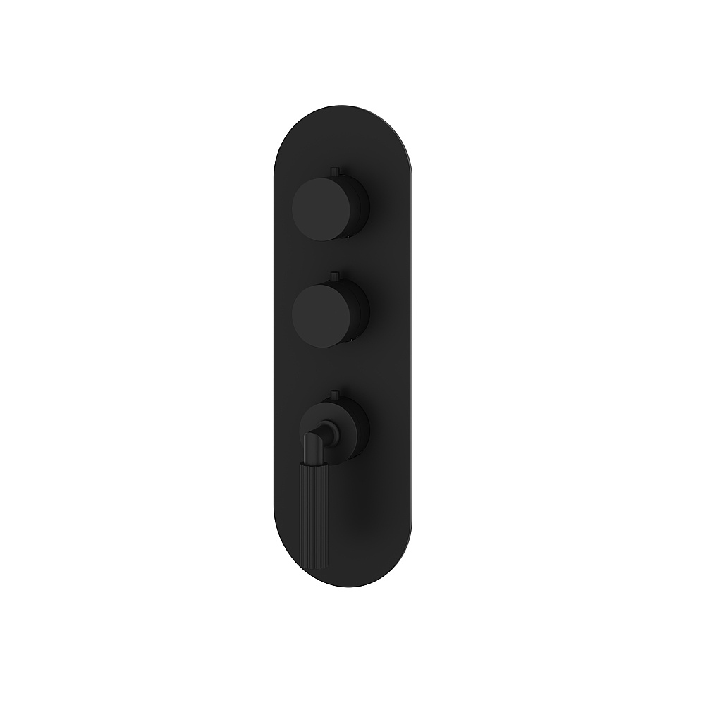 Aquabrass ABSTR3250BK MonteCarlo Trim Set for T12002 Valve - Black