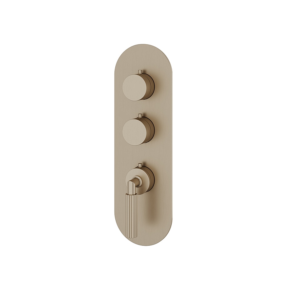 Aquabrass ABSTR3250BN MonteCarlo Trim Set for T12002 Valve - Brushed Nickel