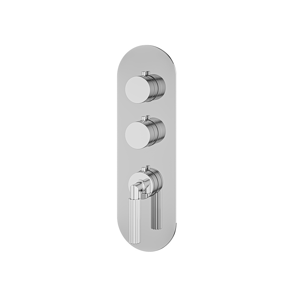 Aquabrass ABSTR3250PC MonteCarlo Trim Set for T12002 Valve - Polished Chrome