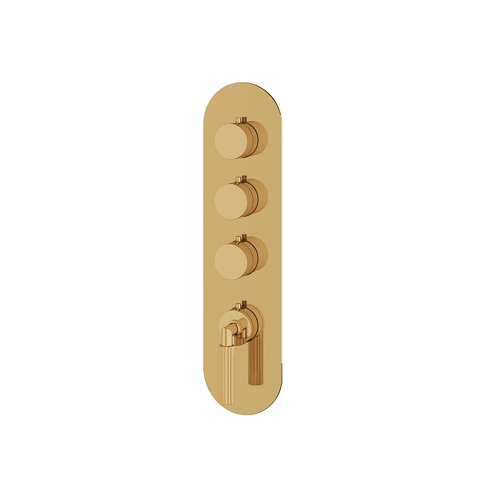 Aquabrass ABSTR3350PGD MonteCarlo Trim Set for T12003 Valve - Polished Gold