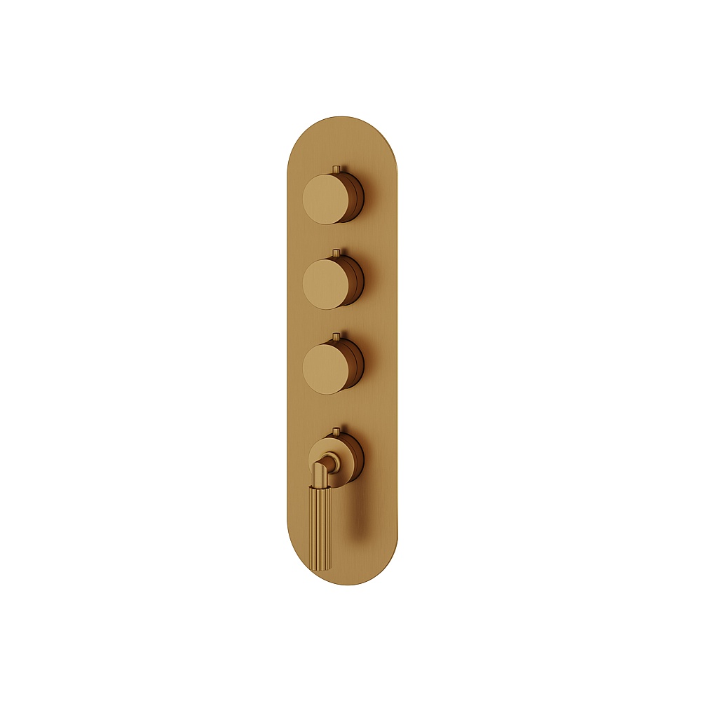 Aquabrass ABSTR3350BGD MonteCarlo Trim Set for T12003 Valve - Brushed Gold