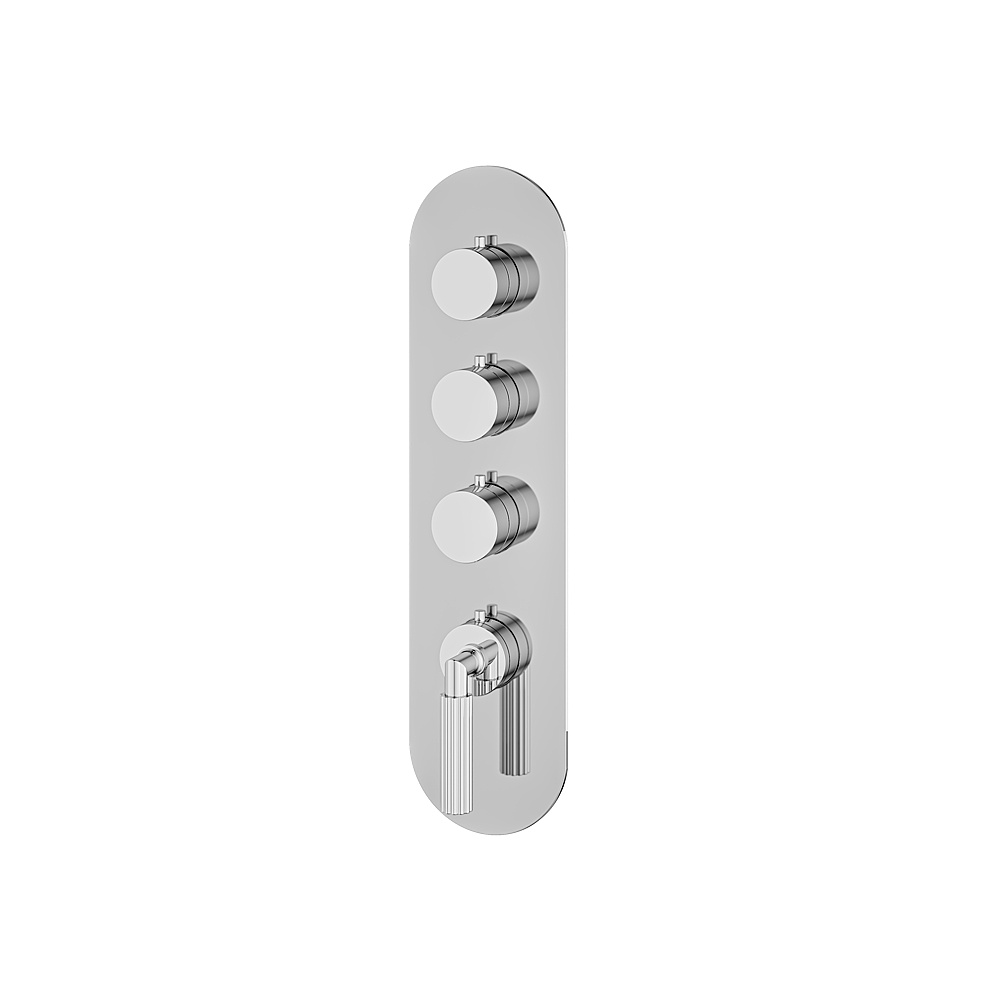 Aquabrass ABSTR3350PC MonteCarlo Trim Set for T12003 Valve - Polished Chrome