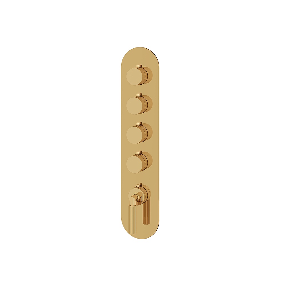 Aquabrass ABSTR3450PGD MonteCarlo Trim Set for T12004 Valve - Polished Gold