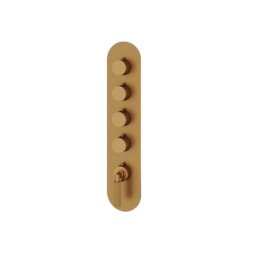 Aquabrass ABSTR3450BGD MonteCarlo Trim Set for T12004 Valve - Brushed Gold