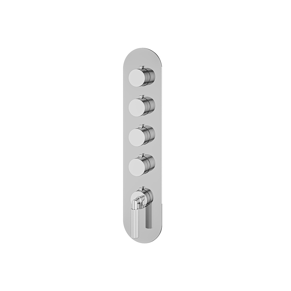 Aquabrass ABSTR3450PC MonteCarlo Trim Set for T12004 Valve - Polished Chrome