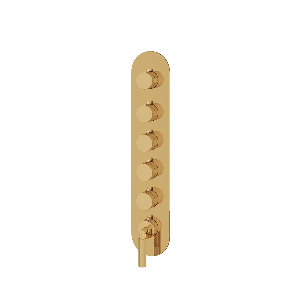 Aquabrass ABSTR3550PGD MonteCarlo Trim Set for T12005 Valve - Polished Gold
