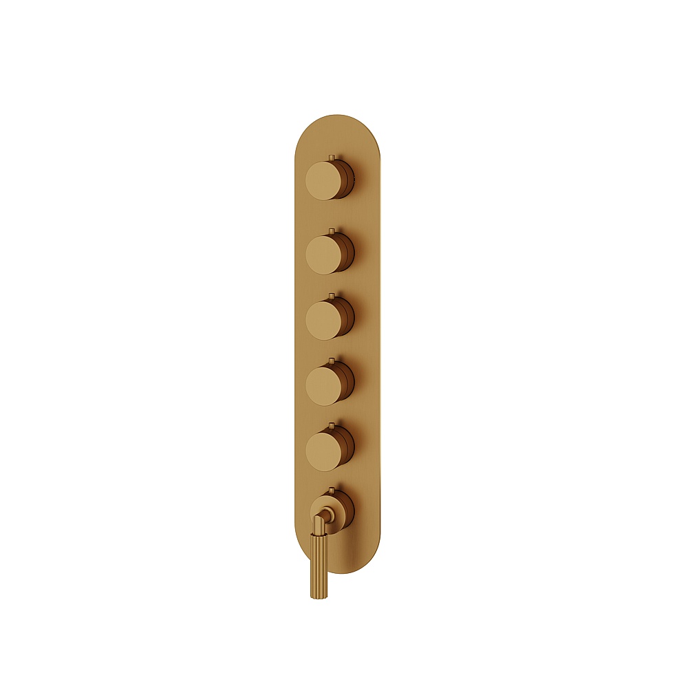 Aquabrass ABSTR3550BGD MonteCarlo Trim Set for T12005 Valve - Brushed Gold