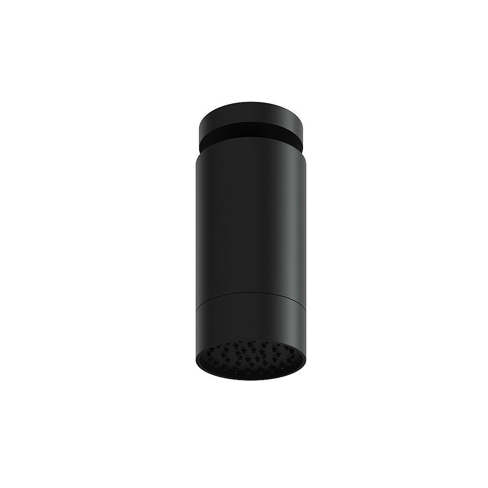 Aquabrass ABSCSPS65BK Rainhead with Ceiling Arm-Smooth Ring - Black