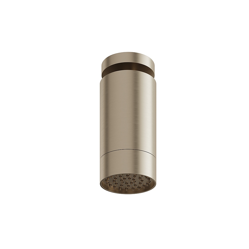 Aquabrass ABSCSPS65BN Rainhead with Ceiling Arm-Smooth Ring - Brushed Nickel