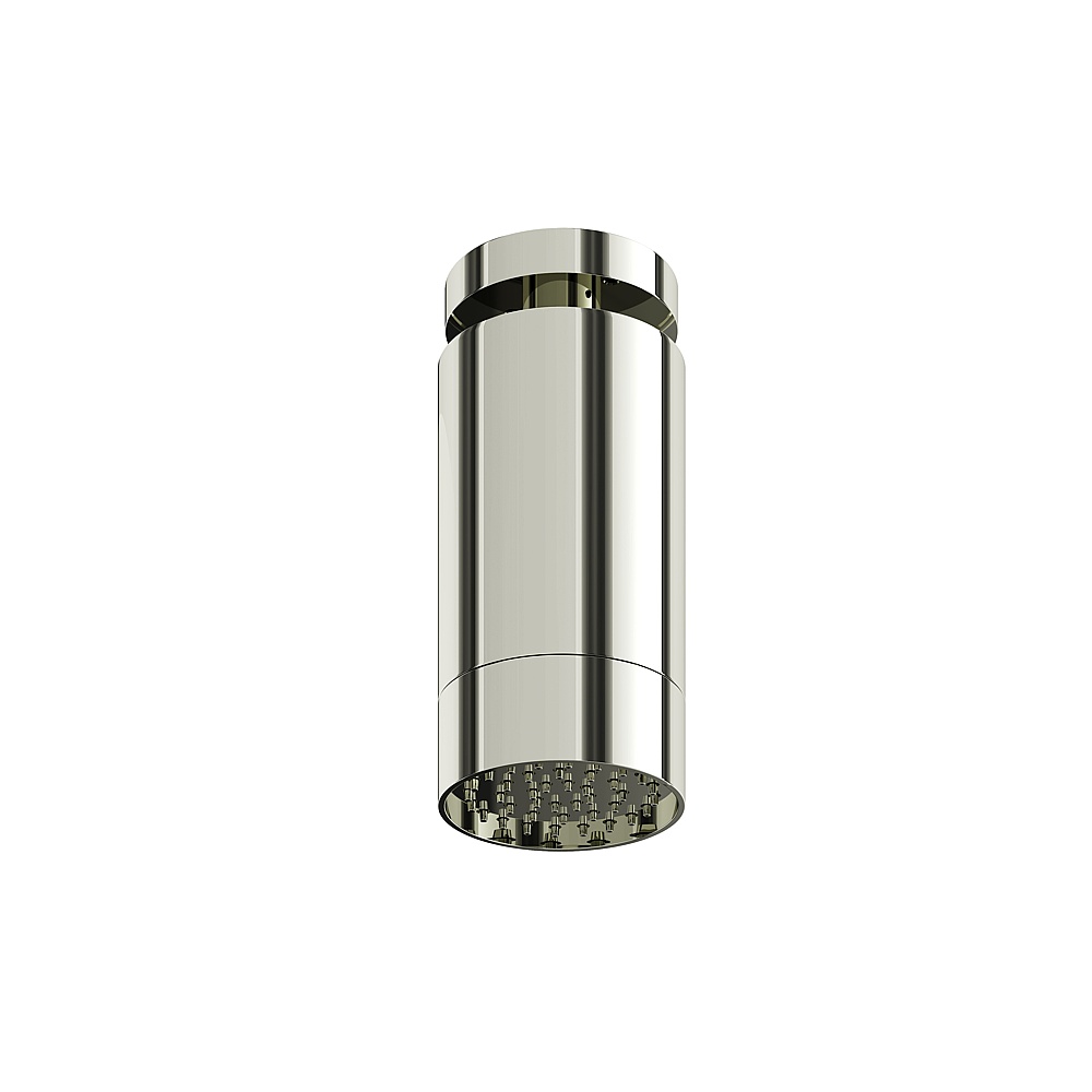 Aquabrass ABSCSPS65PN Rainhead with Ceiling Arm-Smooth Ring - Polished Nickel