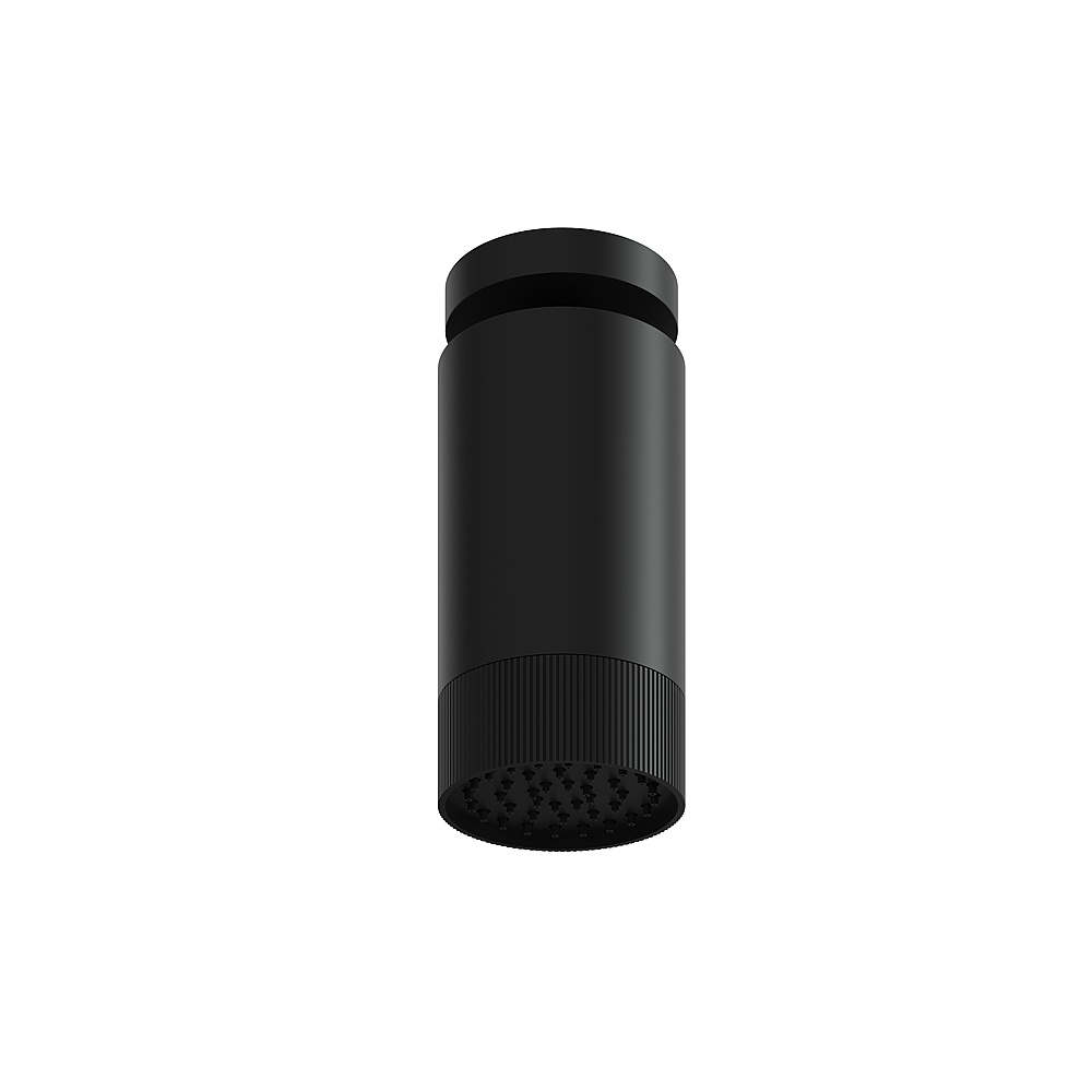 Aquabrass ABSCSPT65BK Showerhead with Ceiling Arm-Textured Ring - Black