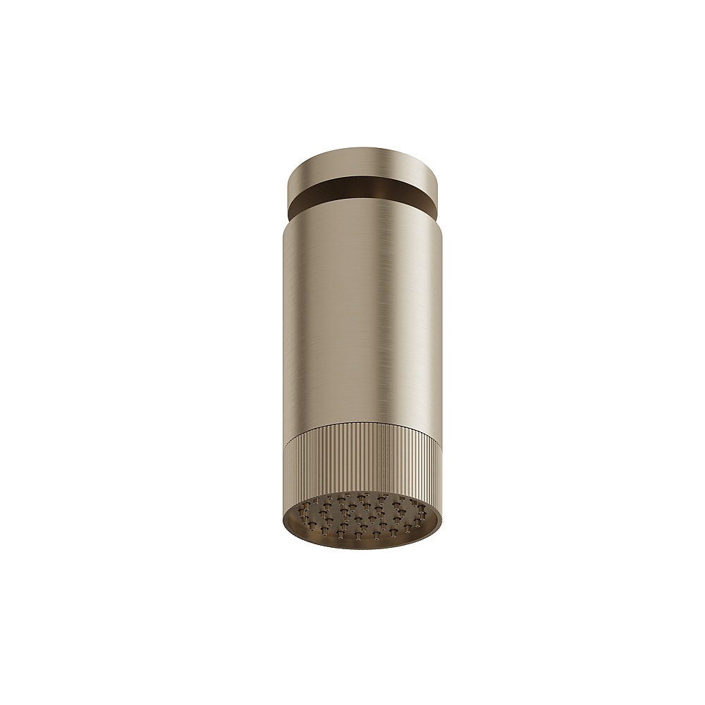 Aquabrass ABSCSPT65BN Showerhead with Ceiling Arm-Textured Ring - Brushed Nickel