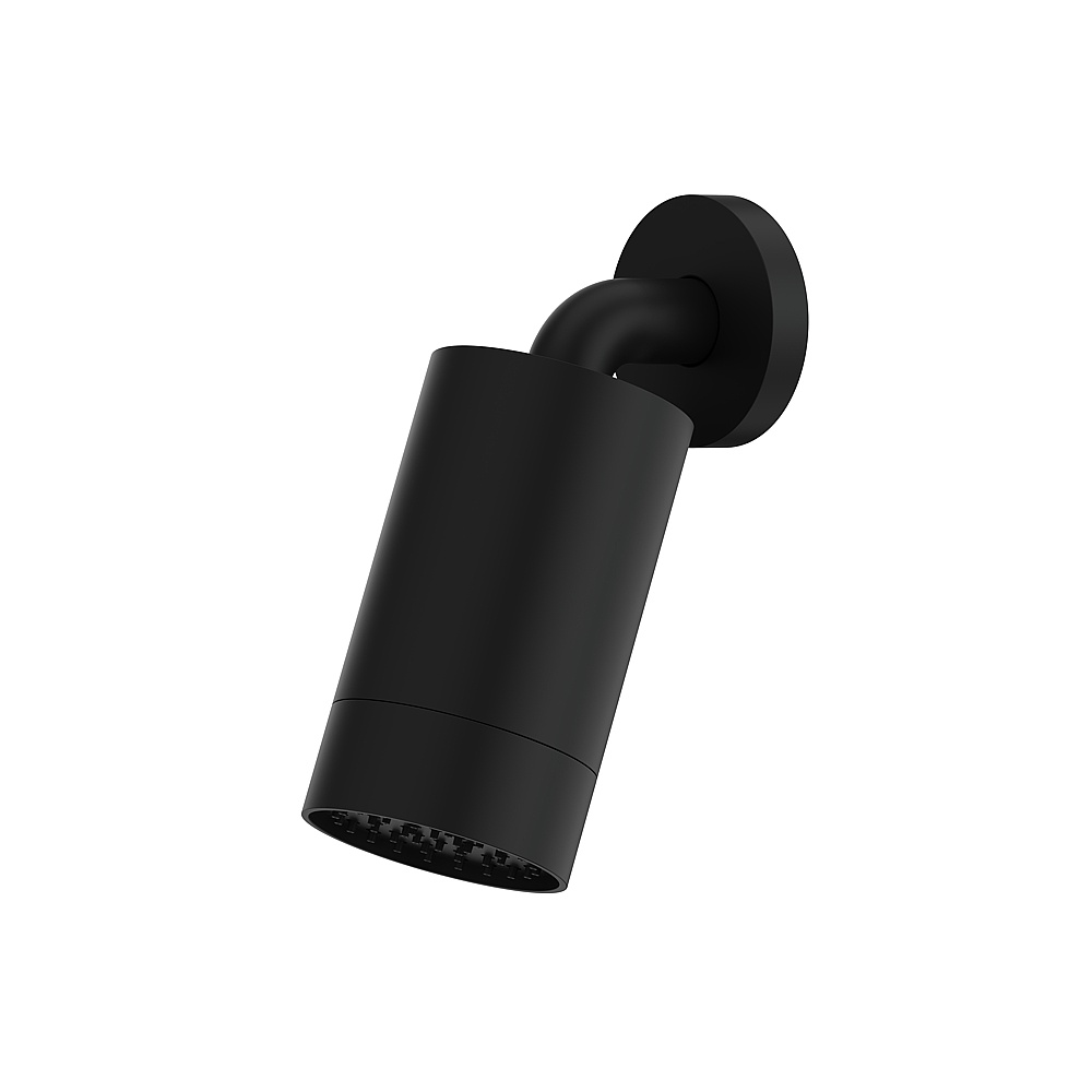 Aquabrass ABSCSPS67BK Rainhead with Wall Arm-Smooth Ring - Black