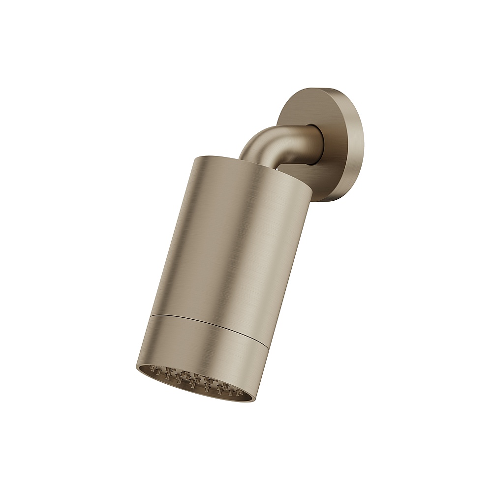 Aquabrass ABSCSPS67BN Rainhead with Wall Arm-Smooth Ring - Brushed Nickel