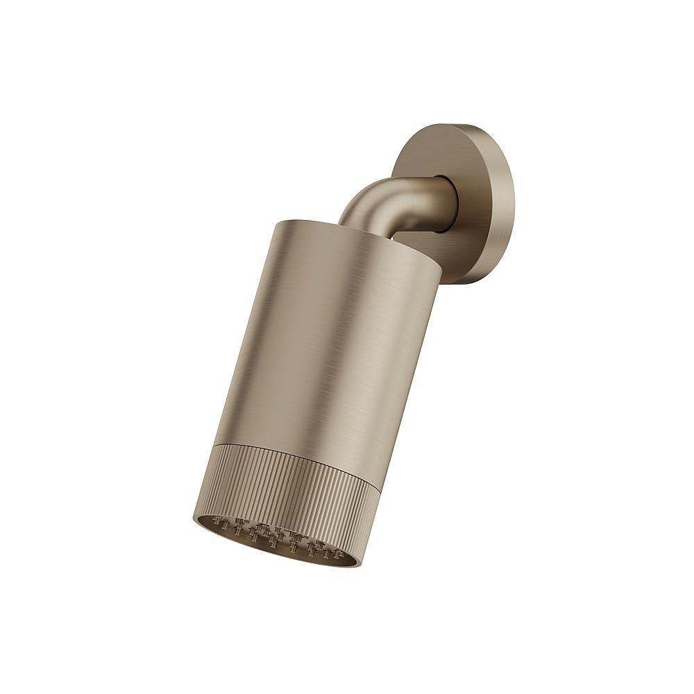 Aquabrass ABSCSPT67BN Showerhead with Wall Arm-Textured Ring - Brushed Nickel