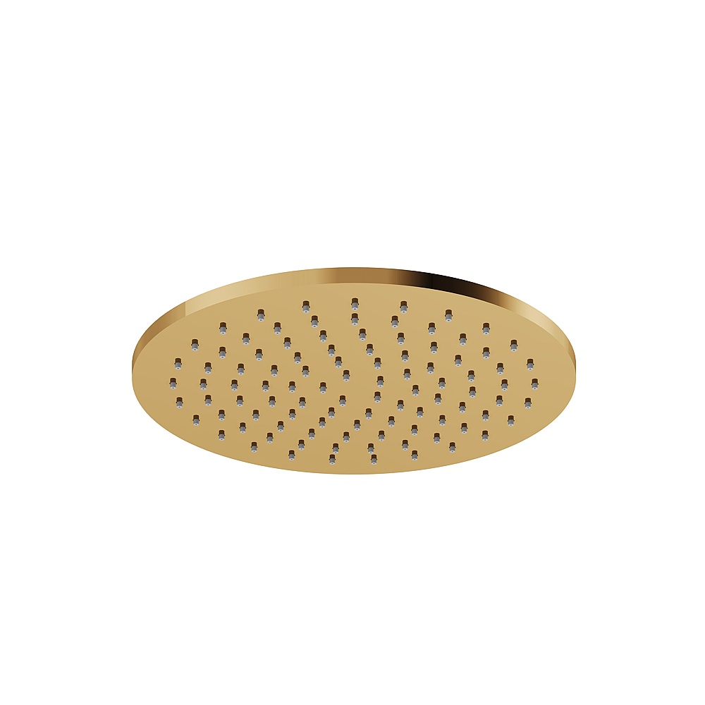Aquabrass ABSCRRH10PGD 10'' Round Rainhead - Polished Gold